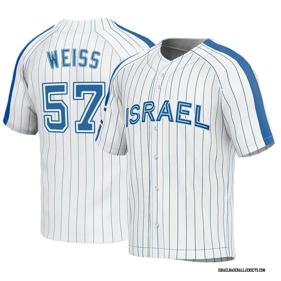 Men's Israel Baseball White 2023 World Baseball Classic Replica Jersey